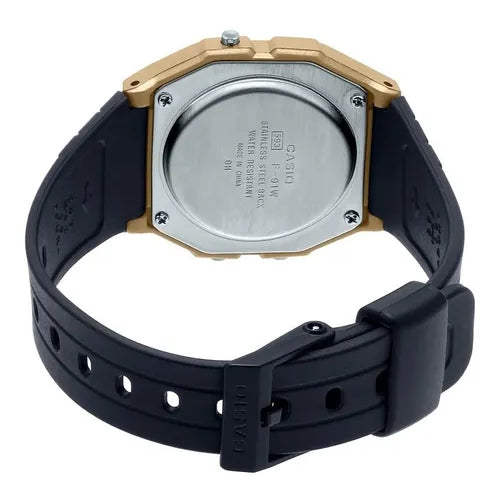 Reloj Casio Collection F-91wm-9a Hombre Dorado/Negro
