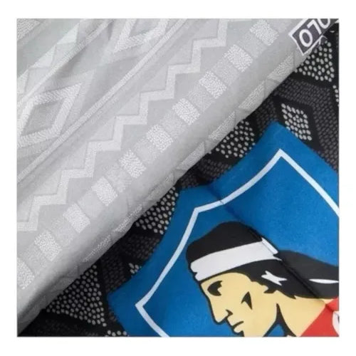 Plumón Colo Colo 2 Plazas Reversible Fuerte Color Negro