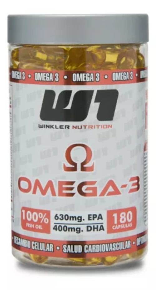 Omega 3 180 Caps. Winkler Nutrition Sabor Cápsulas Blandas