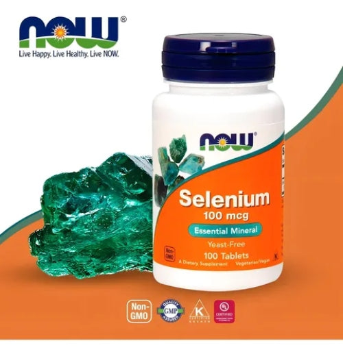 Selenio 100 Mcg Mineral Esencial 100 Tabletas Now Foods