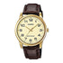 Reloj Casio Enticer Mtp-v001l-1bu Hombre Cuero Marrón