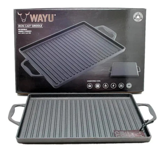 Plancha Hierro Fundido Wayu Con Azas Iron Cast Churrasquera
