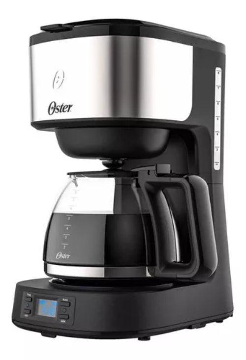 Cafetera Oster 8 Tazas Bvstdc10ss Automática Plateada De Filtro 220v