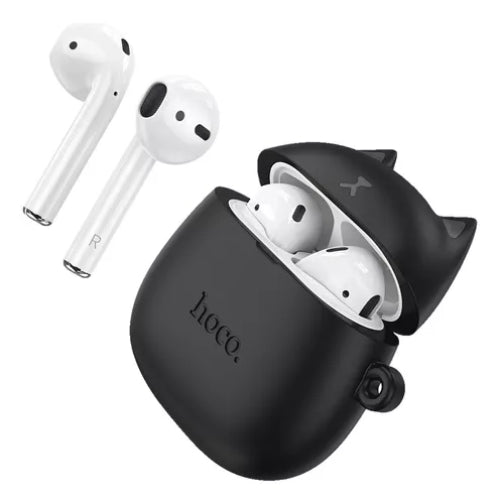 Audífonos Bluetooth Tws Hoco Ew45 Gato Violeta
