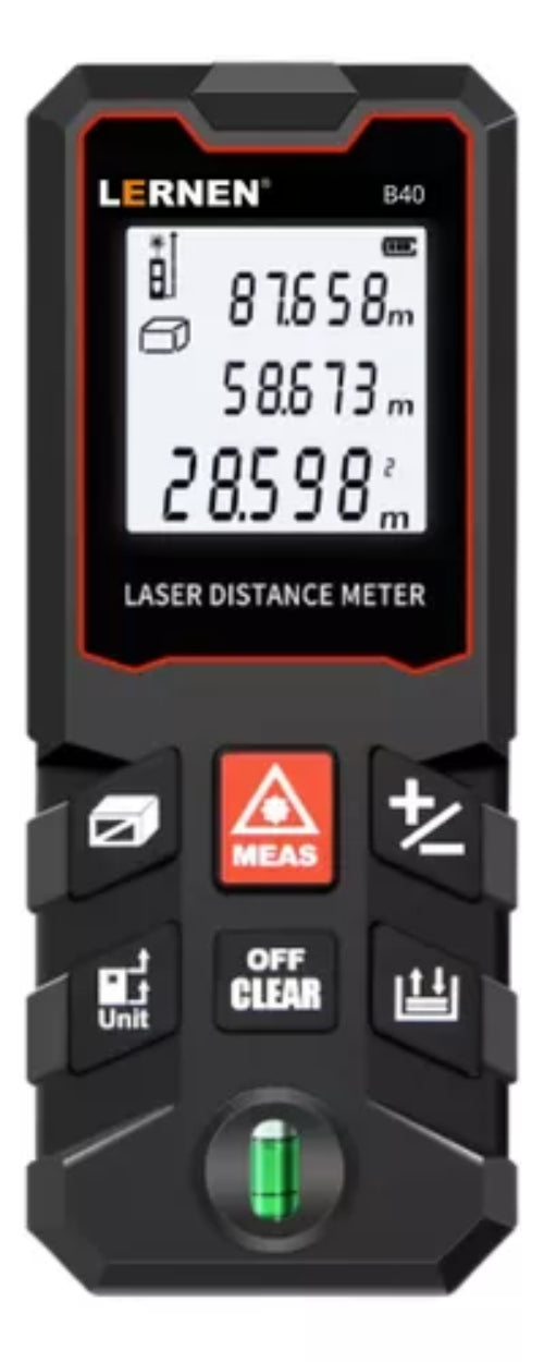 Medidor De Distancia Laser Digital 40m Lernen Con Accesorios