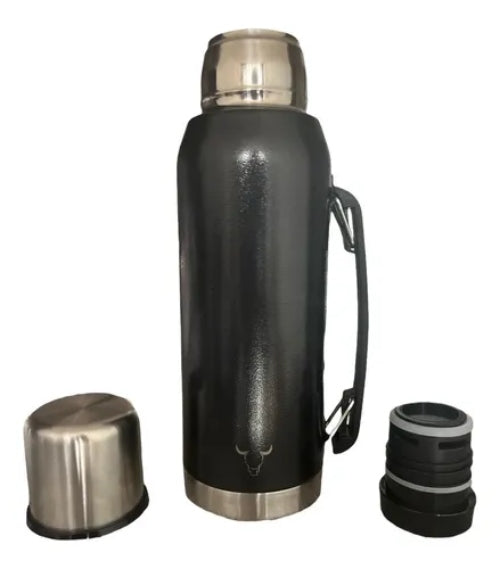 Termo De 1 Litro Agua Caliente Wayu Acero Inoxidable Negro