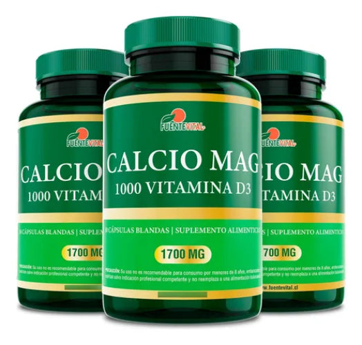 Calcio + Magnesio + Zinc + D3 Calcio Mag 90 Capsulas 3x30