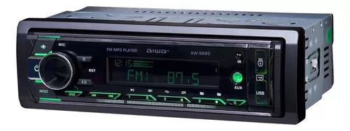 Radio Auto 1 Din Bluetooth Usb X2 Radio Fm Aiwa Aw-5880t